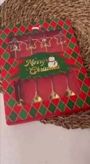 🎄🎄2/4/6 Pçs Conjunto De Garfo E Colher De Natal Utensílios De Mesa Criativos De Aço Inoxidável Garfos Presente Christmas