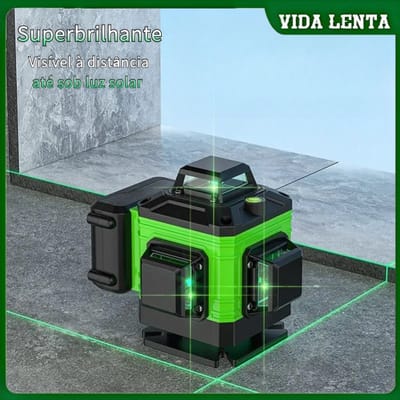Nível a Laser Profissional 360 Auto Nivelamento 8/12/16 Linhas