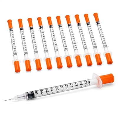 Seringa Insulina 1ml Agulha Fixa Ultra Fina 8x0,30mm Kit 10