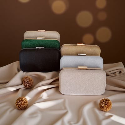 Bolsa Clutch Feminina com Glitter para Festa