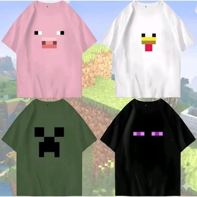 Camiseta Mine Personagens Algodão Craft