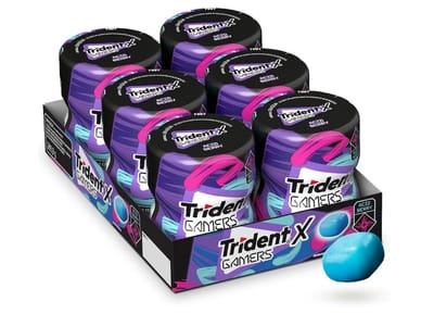 Chiclete Trident X Gamers Acid Berry Caixa 6 Unid