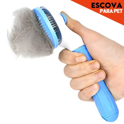 Escova Removedora de Pelos Mortos para Pets