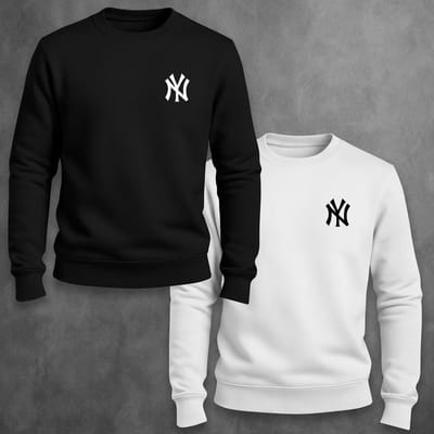 Kit 2 Blusa Moletom New York Gola Redonda
