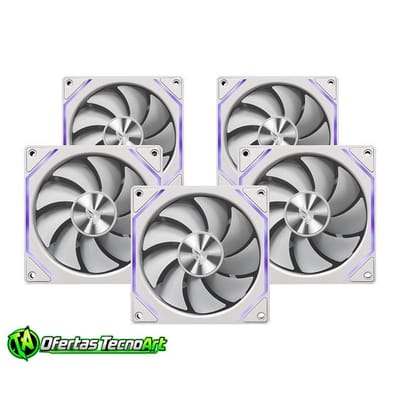 Kit Ventoinha Pichau Ventus NX ARGB 5x120mm Branco