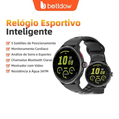 Smartwatch GPS BETTDOW Tela AMOLED com IA