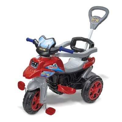 Triciclo Moto Trail Infantil 2 em 1 Maral Vermelho