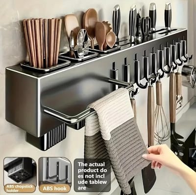 Organizador Multiuso Talheres e Porta Pano de Pratos 50cm