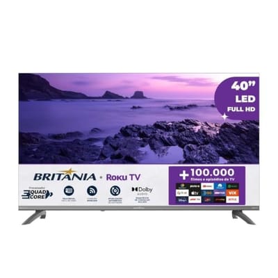 Smart TV 40 Britania Roku HDR10 Dolby Audio B40CRA