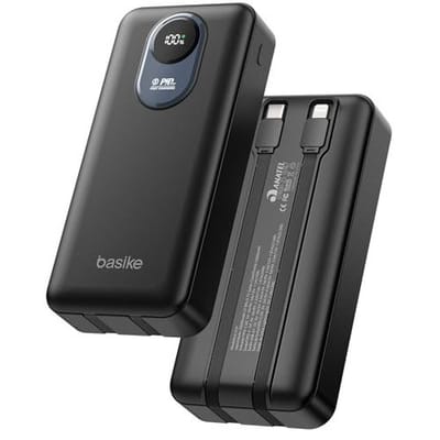 Power Bank 20000mAh com 2 Cabos Integrados
