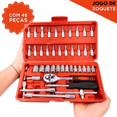 Kit Ferramentas 46 Peças com Maleta