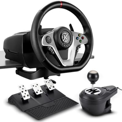 Kit Simulador de Corrida G500 ProRacing Volante Pedais e Câmbio