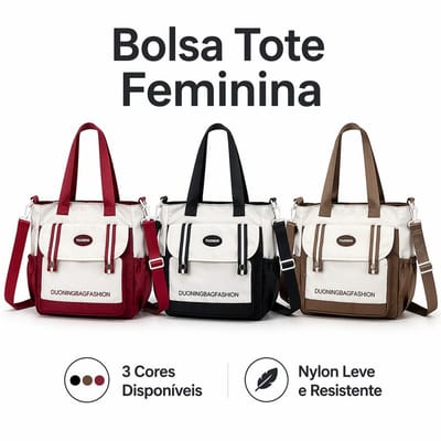 Bolsa Feminina Transversal Nylon Impermeável