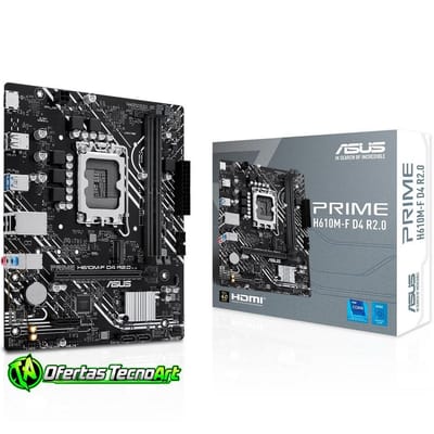 Placa Mãe Asus Prime H610M-F D4 LGA 1700 mATX