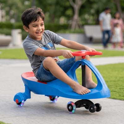 Carrinho Infantil Rolimã Gira Triciclo Roda Led Volante 360°