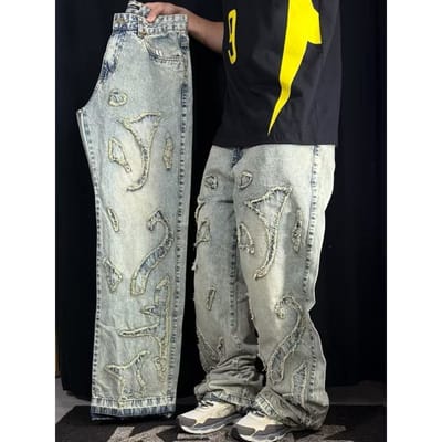 Calça Jeans Baggy Tribal Dirty
