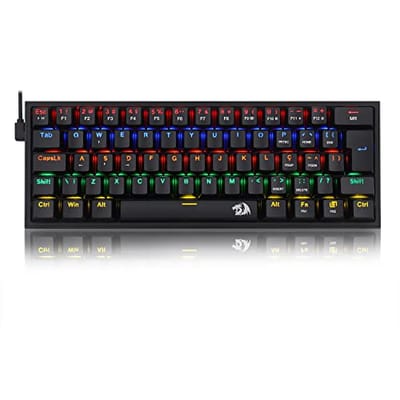 Teclado Mecânico Gamer Redragon Fizz Rainbow Switch Azul