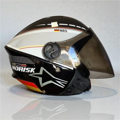 Capacete New Liberty 3 Preto Personalizado Norisk Neo Grand Prix