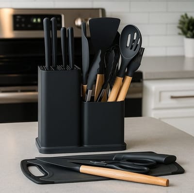Kit Cozinha 19 Peças Silicone Antiaderente