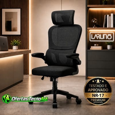 Cadeira de Escritório Ergonômica Giratória LARUNO