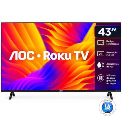 Smart TV AOC 43 Full HD Roku Wi-Fi USB HDMI