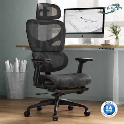Cadeira de Escritório Ergonômica com Apoio Lombar