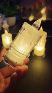 ENFEITE DE VELA DECORATIVA DE LED EM PLASTICO