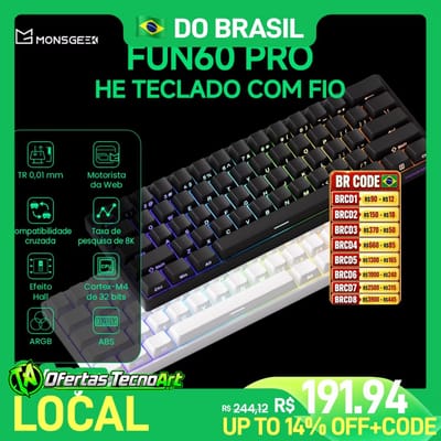 Teclado Magnético Akko MonsGeek FUN60 PRO HE