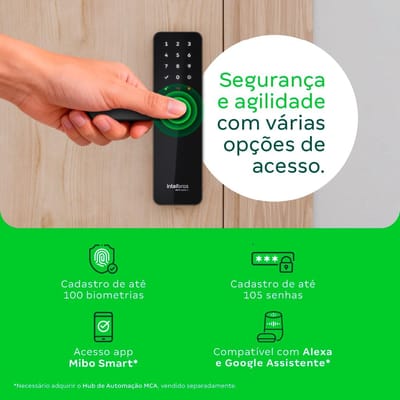 Fechadura Inteligente de Embutir MFR 3000 V Intelbras