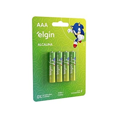 Pilha Alcalina Elgin AAA Blister com 4