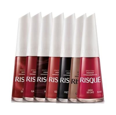 Kit Esmalte Risqué com 7 Cores