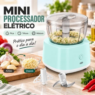 Mini Processador de Alimentos Elétrico 350ml