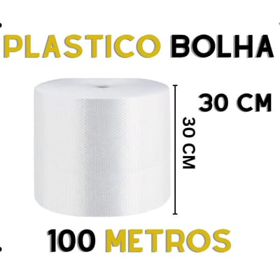 Bobina plástico bolha 30cm X 100m