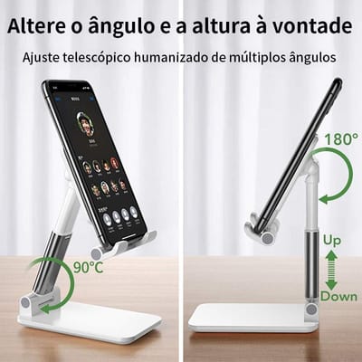Suporte Celular Tablet Reforçado Ajustável 180° Mesa Universal