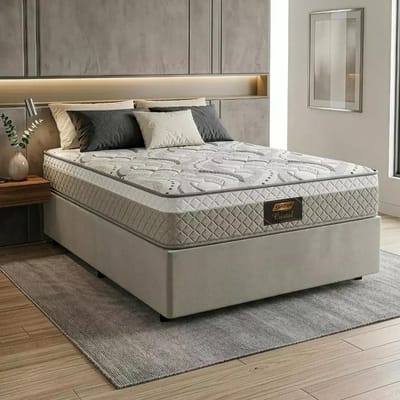 Cama Box Casal Cristal Molas Ensacadas 138x188cm