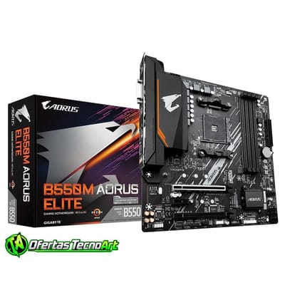 Placa Mãe AORUS ELITE AMD AM4 Gigabyte B550M DDR4 Gamer