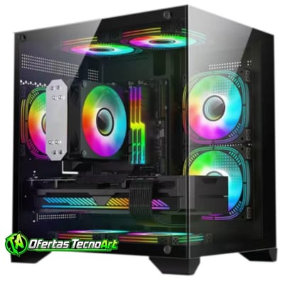 Gabinete Gamer Hayom GB1790 4 Fans RGB Vidro Temperado
