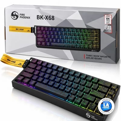 Teclado Gamer Sem Fio Magnético Rapid Trigger 0,01mm 8000Hz RGB Fire Phoenix