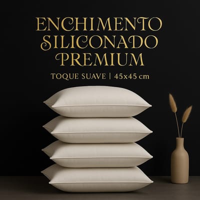 Almofada Refil 45x45 Silicone Antialérgica Lavável