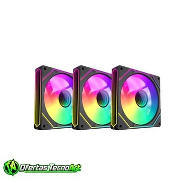 KIT 3 Fan ARGB Gamemax Nevihta FN12A-S8I-BK