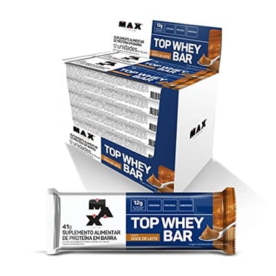 Max Titanium Top Whey Bar 12 Unidades 41G Doce De Leite