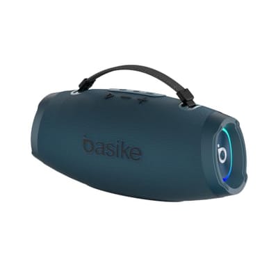Basike Caixa de Som Estéreo Sem Fio, Boombox 120W, Bluetooth, azul