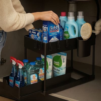 Organizador Deslizante 2 Níveis para Armário