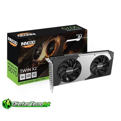 Placa de Vídeo INNO3D GeForce RTX 5070 Twin X2 12GB GDDR7