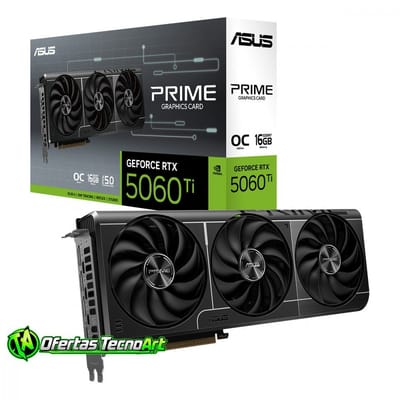 Placa de Vídeo Asus GeForce RTX 5060 Ti Prime OC 8GB GDDR7