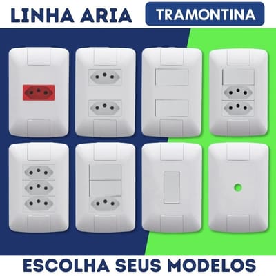 Tomadas e Interruptores Tramontina Linha Aria