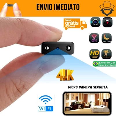 Micro Câmera Secreta Oculta Mini Infravermelho WiFi 1080p