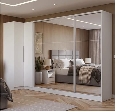 Guarda-roupa Modulado Neo + Royale 3 Portas Correr Espelho
