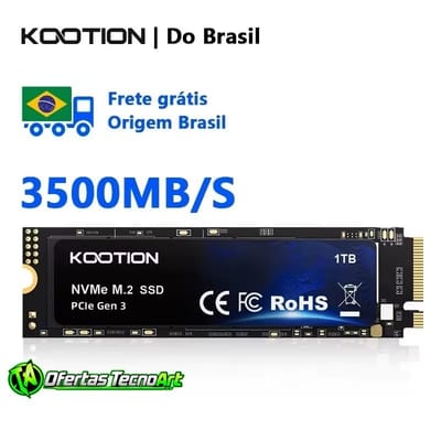 SSD NVMe Kootion 1TB Gen3 PCIe 3.0 M.2 2280