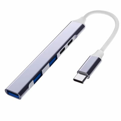 USB C HUB 5 em 1 Alumínio Tipo C 3.0